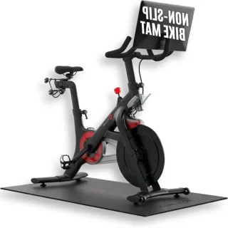 Hometrainermat fietsmat vloerbeschermer 76x152cm zwart