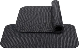 Hometrainermat - Fitnessmat - Vloerbescherming - Zwart