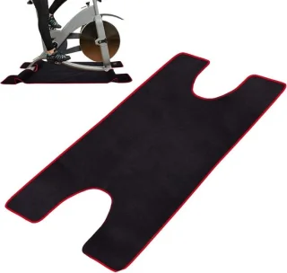 Hometrainermat indoor fietsmat 138 x 68 cm zwart