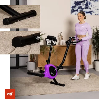 Hop-Sport HS-010H Rio Hometrainer Compacte Fitnessfiets Paars
