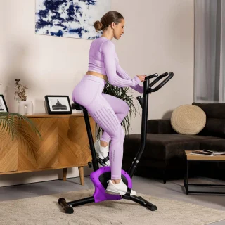 Hop-Sport HS-010H Rio Hometrainer Compacte Fitnessfiets Paars