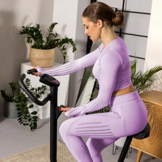 Hop-Sport HS-010H Rio Hometrainer Compacte Fitnessfiets Paars