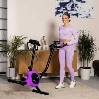 Hop-Sport HS-010H Rio Hometrainer Compacte Fitnessfiets Paars