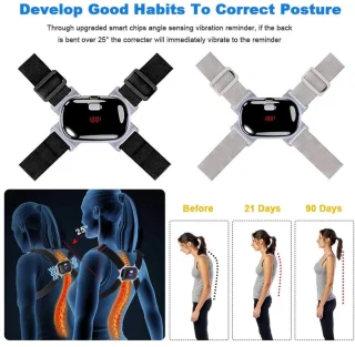 Houding corrector rug trainer zwart
