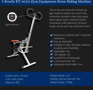 I-Kracht Total Fitness Crunch Monitor Zwart