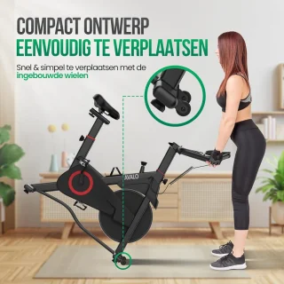 Wat vinden we goed aan de Indoor cycle hometrainer zwart/rood