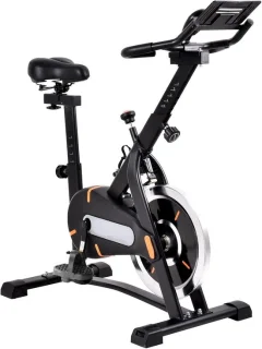 Indoor fitnessfiets stationair zwart