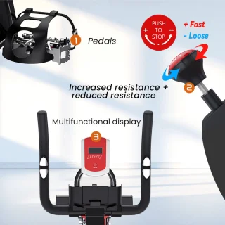 Indoor hometrainer - 6 KG vliegwiel - verstelbare zitting en stuur