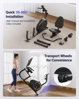 Indoorfiets Hometrainer Zwart