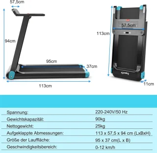 Inklapbare Elektrische Loopband