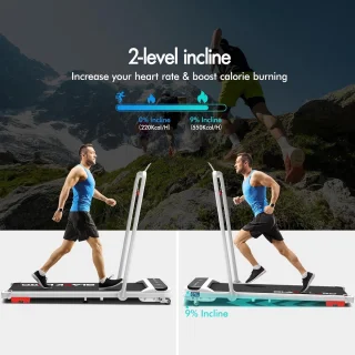 Inklapbare elektrische loopband met handvat