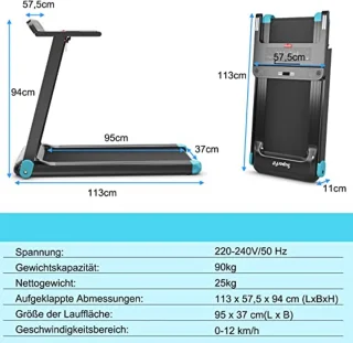 Inklapbare Elektrische Loopband
