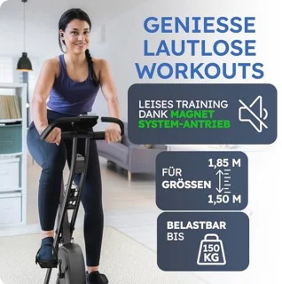 Inklapbare Hometrainer Ergometer