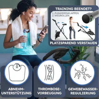Inklapbare Hometrainer Ergometer
