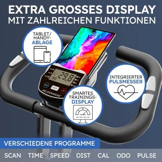 Inklapbare Hometrainer Ergometer