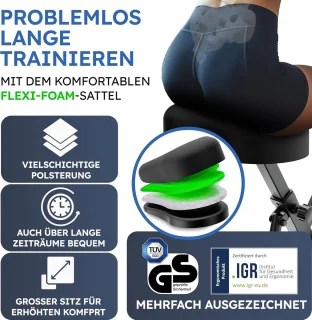 Inklapbare Hometrainer Ergometer