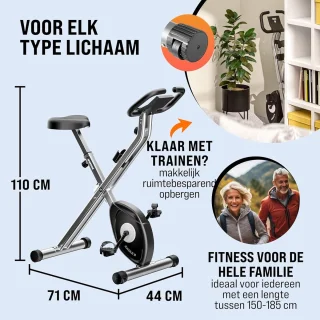 Inklapbare Hometrainer Fitnessbike