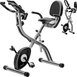 Inklapbare hometrainer - Fitnessfiets - Zilver/zwart