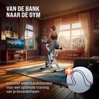 Inklapbare hometrainer - zwart