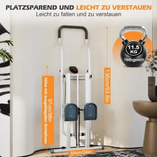 Inklapbare Verticale Klimmachine Stepper