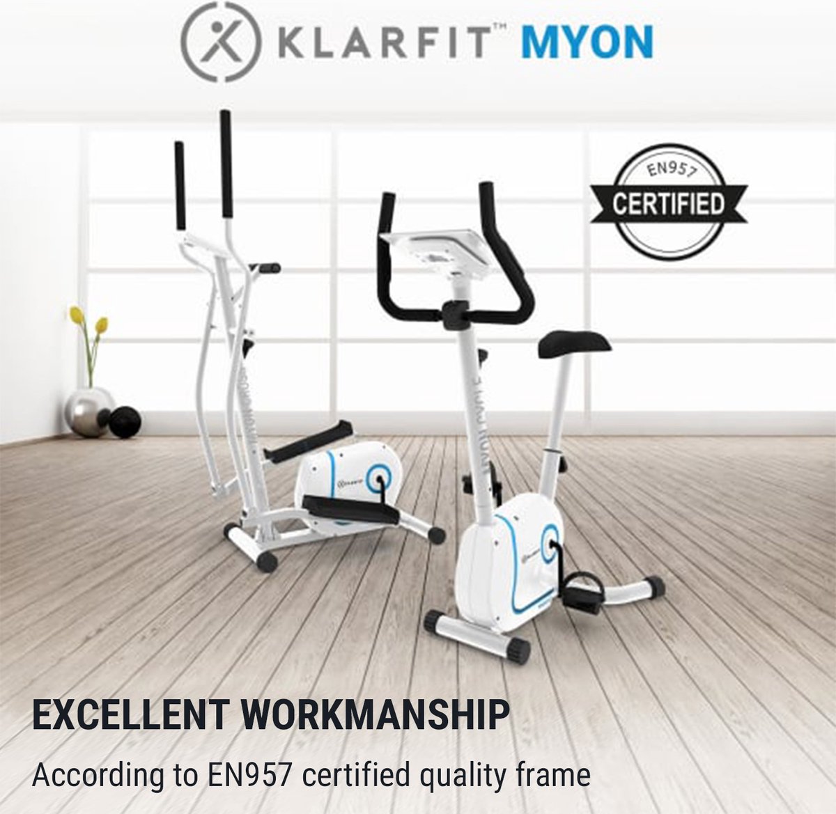 Wat vinden we goed aan de Klarfit Myon Cycle hometrainer SmartCardio Studio
