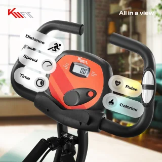 KM-Fit Hometrainer 2in1 Fitnessfiets Opvouwbaar