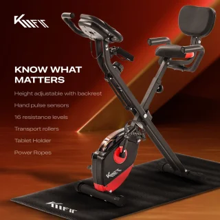 KM-Fit Hometrainer 2in1 Fitnessfiets Opvouwbaar