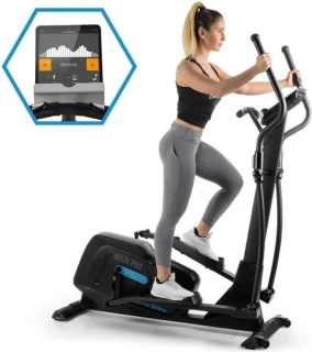 Kraftfit Crosstrainer, Stepper voor thuis, zwart
