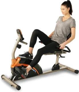 Ligfiets hometrainer - goud zwart