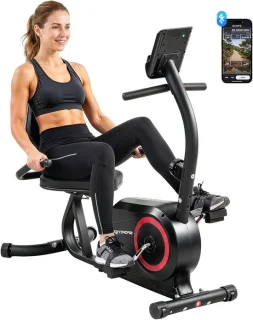 Ligfiets hometrainer rood zwart