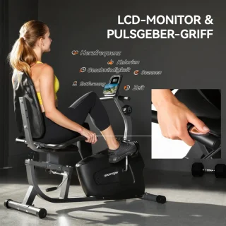 Ligfiets Hometrainer - Zwart