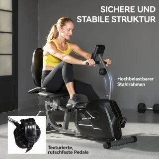 Ligfiets Hometrainer - Zwart