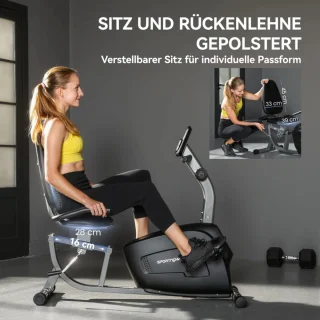 Ligfiets Hometrainer - Zwart