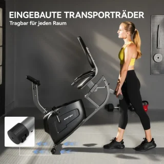 Ligfiets Hometrainer - Zwart