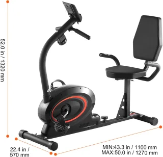 Liggende Hometrainer Senior - Comfortabel Zadel en LCD Display