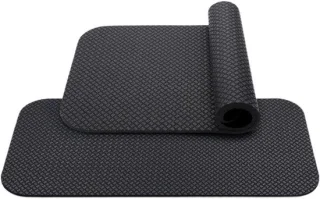 Loopband- en hometrainermat 31 x 9 cm zwart