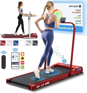 Loopband onder bureau opvouwbare trainer rood