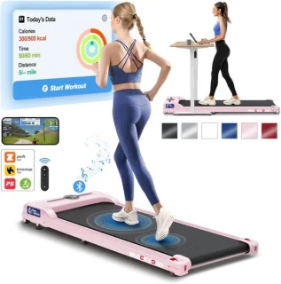 Loopband onder tafel roze
