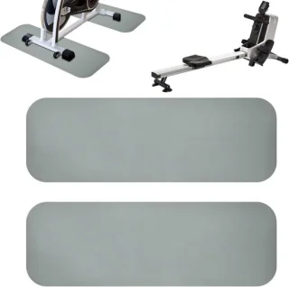 Loopmat hometrainermat vloerbeschermer 25x80cm grijs
