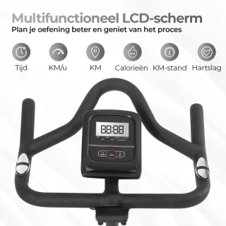 Lugia Hometrainer PRO Fitnessfiets 15 KG Vliegwiel