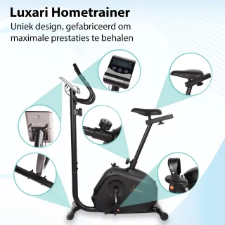 Luxari Hometrainer 6 kg vliegwiel Zwart