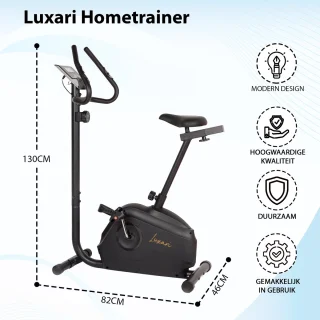 Luxari Hometrainer 6 kg vliegwiel Zwart