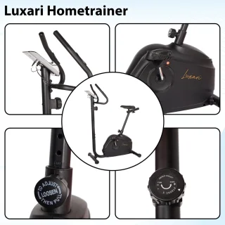 Luxari Hometrainer 6 kg vliegwiel Zwart
