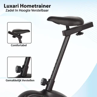 Luxari Hometrainer 6 kg vliegwiel Zwart