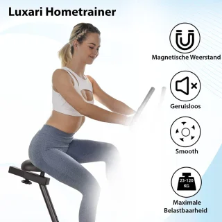 Luxari Hometrainer 6 kg vliegwiel Zwart