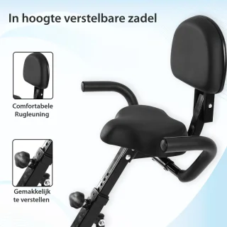 Luxari X-Bike Pro Hometrainer inklapbaar met rugleuning