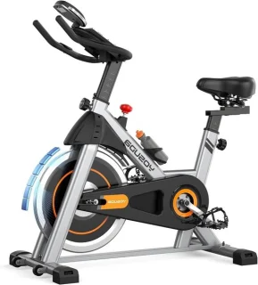 Magnetische hometrainer indoor fiets zilver