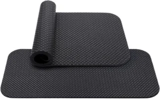 Mat voor hometrainer en loopband - 63,5 x 30 cm - Zwart
