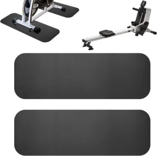 Mat voor loopband en hometrainer 80x25 cm zwart