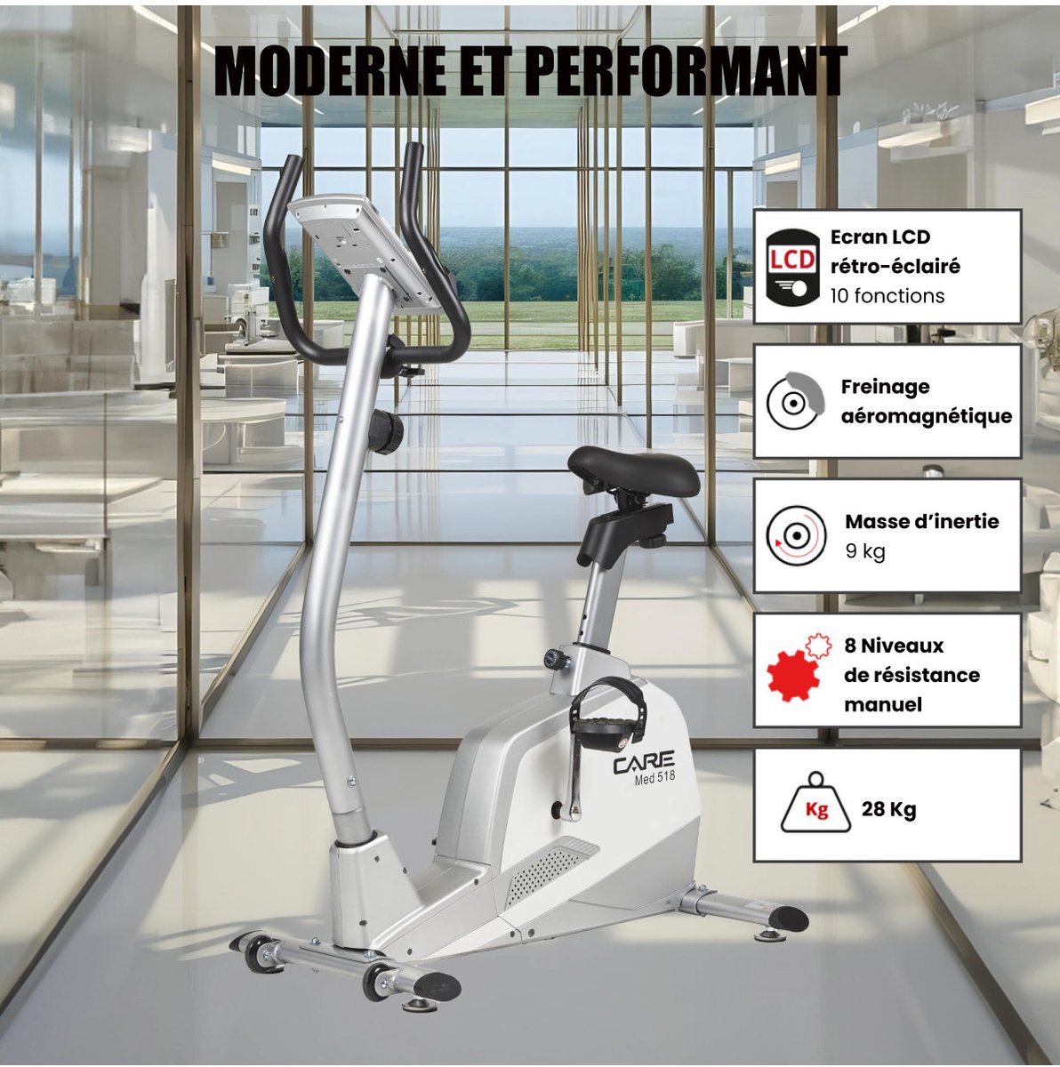 De Med-518-2 Hometrainer in één oogopslag